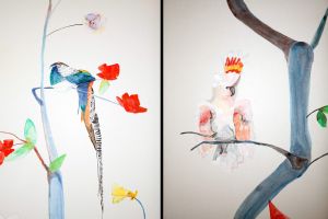 Voutsa  коллекция Hand-Painted-Wallpaper обои Birds-Mural