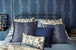 Sanderson The Aegean fabric collection ТКАНЬ Sparkle Coral Embroidery